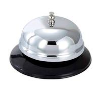 Reception Call Bell Stainless Steel Hand Held Desk Service Bell Attention Call Ringer Counter Bell for Hotels, Schools, Restaurants, Reception Areas, Hospitals, Warehouses & Bars