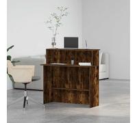 (smoked oak) vidaXL Reception Desk Concrete Grey 100x50x103.5 cm Engineered Wood