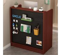 Reception Counter Desk with Lockable Drawers, Modern Office Computer Table & Storage Cabinet for Checkout Lobby, Salon, Store Shop, Beauty Salon