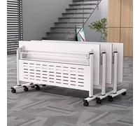 Reception Counter Table，，Conference Table Folding Conference Table, Conference Room Tables with Wheels, Flip Top Large Rectangular Meeting Seminar Table for 2-10 People for Offices, Classroo