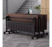 Reception Counter Table，，Conference Table Folding Conference Table, Conference Room Tables with Wheels, Flip Top Large Rectangular Meeting Seminar Table for 2-10 People for Offices, Classroo