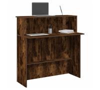 (smoked oak) vidaXL Reception Desk Concrete Grey 100x50x103.5 cm Engineered Wood