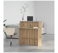 Reception Desk Artisan Oak 100x50x103.5cm Engineered Wood Counter & Shelf Ideal