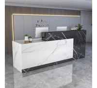 Reception Desk Cashier Counter for Convenience Stores & Clothing Shops Front Table 10cm Height 180x60x100cmStylish & Functional Design for Efficient Customer Service