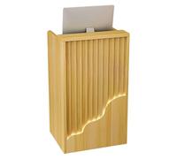 Reception Desk Counter Table with Lockable Drawer Retail Cashier Front Desk for Offices Churches Classrooms - Storage Drawer Open Design 23.6x15.7x3 Inches