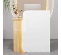 Reception Desk for Hair Salon & Office Stylish Reception Counter with Drawer Modern Secretary Desk for Home Store Bar Lobby - Elegant & Functional Design