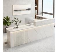 Reception Desk for Offices, Retail Stores, Restaurants & Shopping Malls - Modern Front Desk Design for Receptionists, Stylish Customer Service Area, Durable & Functional