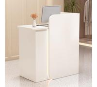 Reception Desk,front Desk Reception Counter,reception Room Tables With Drawer Storage,small Reception Desk Counter Table,reception Counter For Salon Clothing Shop Hotel White-turn left 60×45×100CM