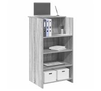 Reception desk Grey Sonoma 55x50x103.5cm Engineered wood Compact counter Station