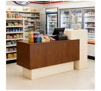 Reception Desk w/Counter, Modern Front Desk Reception Room Table w/Lockable Drawers & Cable Grommet, 47-63 in Retail Counter for Checkout, Lobby Beauty Salon Office Desk,G Right,63”x20”x43”