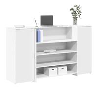vidaXL Reception Desk White 180x50x103.5 cm Engineered Wood