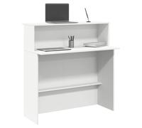 vidaXL Reception Desk White 100x50x103.5 cm Engineered Wood reception counter
