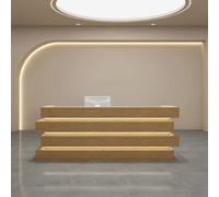 Reception Desk with Keyboard Drawer - Stylish Large Reception Counter for Business Hotel and Fruit Stores - Easy to Install Wooden Design (150x60x100cm)