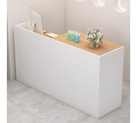 Reception Desk with Keyboard Tray Checkout Counter with Storage Drawers Retail Front Desk for Nail Salon Clothing Store Office Use Stylish and Functional