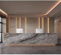 Reception Desk with LED Light Strips, Thickened Countertop, No Installation Required, Ideal for Office, Retail, and Clinic - Dimensions: 180x60x100cm