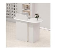 Reception Desk with Lockable Drawer Commercial Front Counter for Office Beauty Salon & Retail Store 120cm/47.2in Long