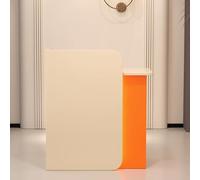 Reception Desk with Lockable Drawers and LED Light - Modern Wood Front Counter for Office, Salon, Retail, and Lobby