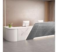 Reception Desk with Storage - 1.2m Front Counter for Beauty Salons, Restaurants, and Office Lobbies - Contemporary Design for Stylish Spaces