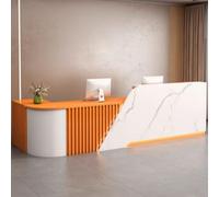 Reception Desk with Storage - 1.2m Front Counter for Beauty Salons, Restaurants, and Office Lobbies - Contemporary Design for Stylish Spaces