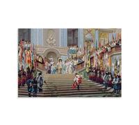 Reception of Le Grand Condé by Louis XIV at Versailles in 1674 By Jean-Leon Gerome Painter Artwork P Decorative Painting Canvas Wall Art Living Rooms Bedroom Painting 16x24inch(40x60cm)