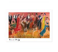 Réception Raoul Dufy Art Print, Vintage Art Painting Poster, Impressionism Art Exhibition Modern Wall Art, Minimalist Home Decor Picture Artwork, A3 (Print Only) - 42x29.7cm