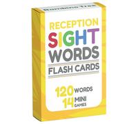 Reception Sight Words Flash Cards - 120 High Frequency Words from Dolch's and Fry's Lists for 4-6 Years