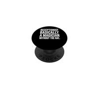Receptionist Basically A Magician Without The Hat Typography PopSockets Adhesive PopGrip