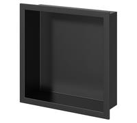 Recess Metal Niche | Matt Black | Steel | 300mm x 300mm