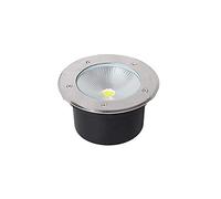 Recessed 20W Super Bright Round COB LED Buried Lights 304 Stainless Steel Outdoor Lights For Garden Path Floor Yard Mall Parking Lot Pedestrian Street Lighting IP65 Waterproof Recessed Undergrou