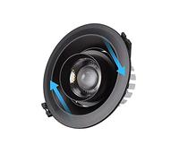 Recessed 3W5W7W10W15W20W30W Adjustable Angle Hallway Recessed Spotlight Aluminum COB LED Downlight Household Anti-glare ted Entrance Decorative Spotlights Round Ceiling Panel Lamps Integr