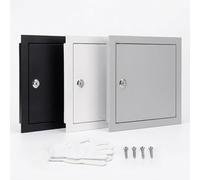 Recessed Aluminum Access Doors, 200x200 350x450 600x600mm White Access Panel Lockable，Meter Box Cover Fuse Box Inspection Hatch，Wall and Ceiling Removable Inspection Door(Gray,300x500 mm)