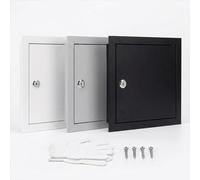 Recessed Aluminum Access Doors, 200x200 350x450 600x600mm White Access Panel Lockable，Meter Box Cover Fuse Box Inspection Hatch，Wall and Ceiling Removable Inspection Door(Black,300x500 mm)