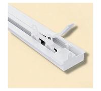 Recessed Aluminum Curtain Track System 12ft Privacy Divider with 4-Wheel Roller for Windows Showers & Rooms Sleek White Design Perfect for Space Optimization