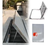 Recessed Basement Hatch Door, Steel Indoor Hidden Cellar Door for Home Renovation/Emergency Access/Old House/Storm Shelter, Heavy Duty Concealed Crawl Space Door(LXW 36X25IN/910X640mm)