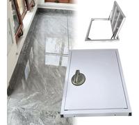 Recessed Basement Hatch Door Steel, Indoor Hidden Cellar Door for Home Renovation/Emergency Access/Old House/Storm Shelter, Heavy Duty Concealed Crawl Space Door(LxW 38x23 inch)