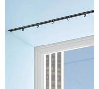 Recessed Ceiling Curtain Track - 36ft Sliding Room Divider & Shower Curtain Rod Hidden Mount for Living Room & Bedroom Black Ideal for Drop Ceilings