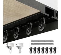 Recessed Ceiling Curtain Track Set, Hidden Curtain Rail for Room Dividers and Bedroom Use, Cuttable - Available in Various Lengths for Custom Fit