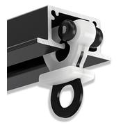 Recessed Ceiling Curtain Track Set Silent Sliding Aluminum Rail for Curtains 5.9FT (2x0.9m) - Ideal for Bathroom RV Bedroom Living Room - Black Finish