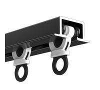 Recessed Ceiling Curtain Track System HeavyDuty Aluminum Drapery Rail 330cm Length Ideal for Hidden Installation Perfect for Home and Office Use (Black)