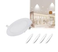Recessed Ceiling Light 18W 1080LM Canless Wafer Downlight with Junction Box for Workplace and Common Areas, Pack of 5