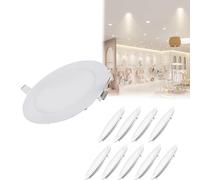 Recessed Ceiling Light 18W 1080LM Canless Wafer Downlight with Junction Box for Workplace and Common Areas, Pack of 5