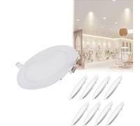 Recessed Ceiling Light 18W 1080LM Canless Wafer Downlight with Junction Box for Workplace and Common Areas, Pack of 5