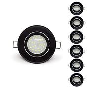 Recessed Ceiling Light 5W LAMPAOUS LED Recessed Downlights Spotlight Daylight Cool White Rotatable LED Ceiling Lights for Bedroom Kitchen Bathroom,120 Degree with IP44 Protection Round Chrome,6Pack