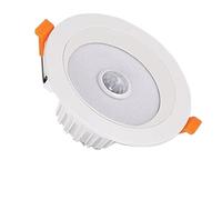 Recessed Ceiling Light With Motion Sensor - 9W 7W 5W 3W PIR Sensor Night Light for Bathroom Kitchen Indoor - Cold White, 10W