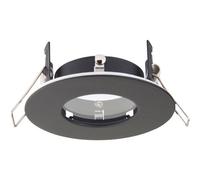 Recessed Compact Downlight - 50W GU10 LED - IP65 Rated - Matt Black