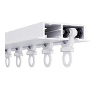 Recessed Curtain Track System for Ceiling, Smooth Gliding Drapery Tracks for Bedroom Blackout Curtains, 30 28 24 20 18 12 10 6 4 Ft Invisible Flush Mount Curtain Rails(White,18ft/5.48m)