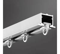 Recessed Curtain Track SystemHidden Curtain Rail Rustproof Shower Curtain Rod for Apartments & Hospitals Easy to Cut 9m (29.5ft) White Pole Set