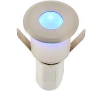 Recessed Decking IP67 Guide Light - 1.2W Blue Light LED - Satin Nickel