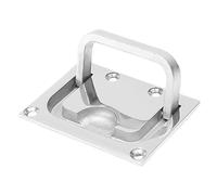 Recessed Door Handles 4PCS Stainless Steel 316 Flush Lift Handle Flush Hatch Lift Ring Hatch Pull Handle Locker Cabinet Boat Marine Hardware for Closet Door and Large Drawer