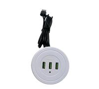 Recessed Double USB Wall Outlet 2 USB 1 Type C 1.75M Cable Type B Connection For Tablets E Readers Appliances Charging Power Socket